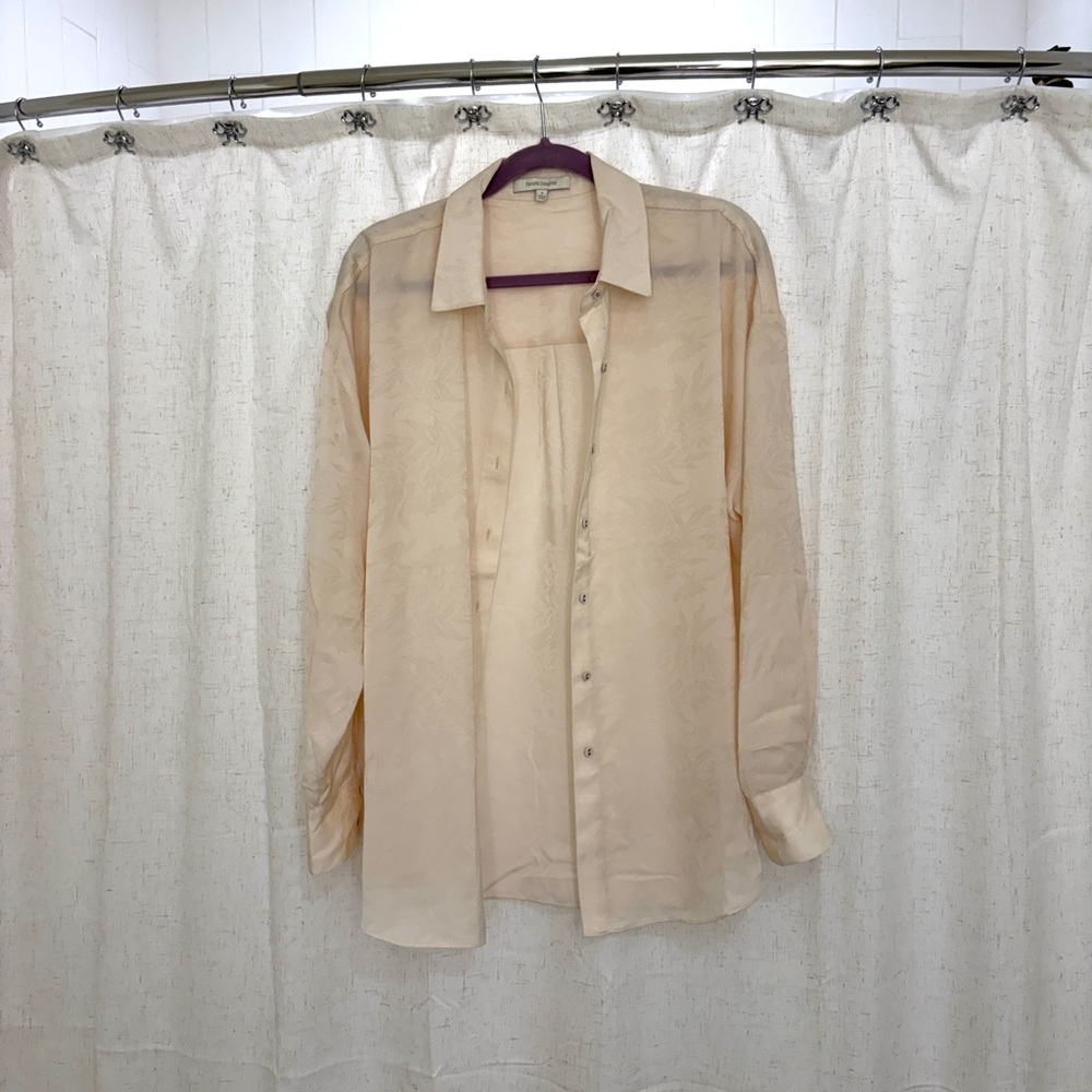 Favorite Daughter/Anthropologie Cream Button-Up Blouse 🤍